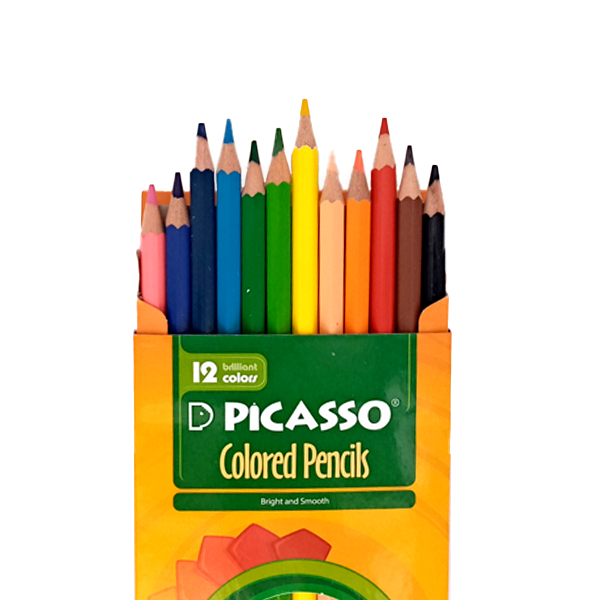 مداد رنگی 12رنگ پیکاسو - کارتونی
