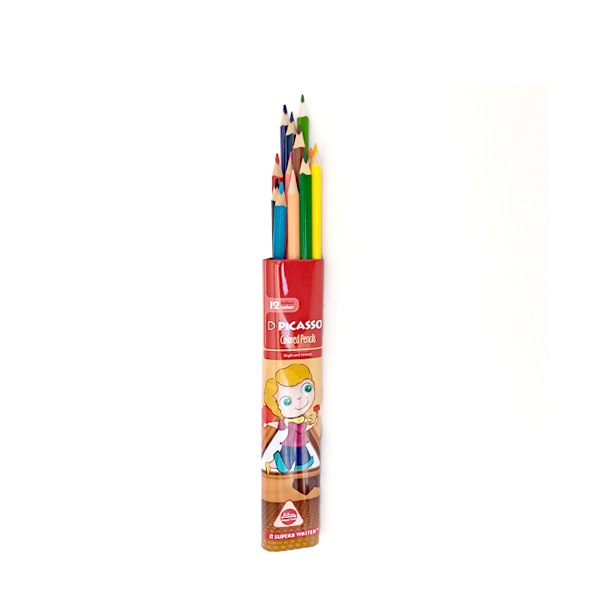 مداد رنگی 12رنگ پیکاسو – فلزی - سه گوش