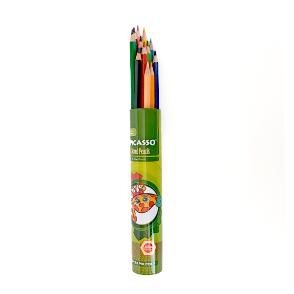 مداد رنگی 12رنگ پیکاسو – فلزی – استوانه ای